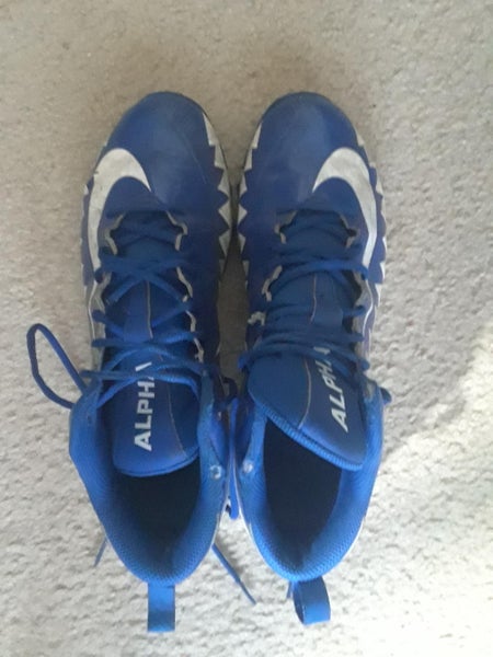 Blue Adult Men's 12 (Women's 13) Turf Cleats Nike High Top