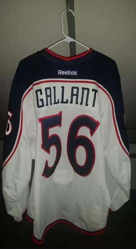 Columbus Blue Jackets Brett Gallant Team Issued Reebok NHL Hockey Jersey Pro Stock 56 Enforcer