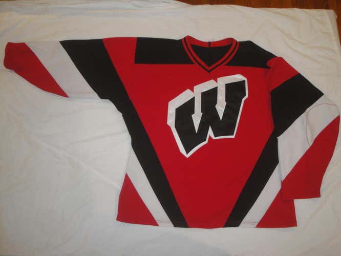 HOME & AWAY WHITE BLACK RED AK JERSEYS ADULT MEDIUM TACKLE TWILL LOGOS 22