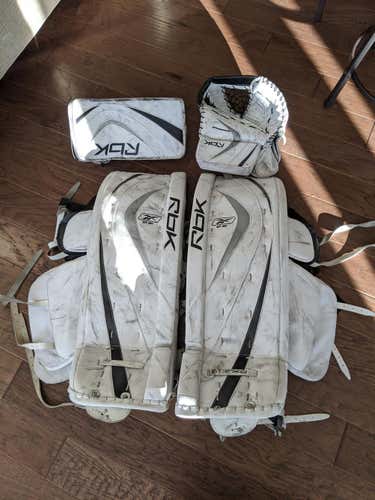 White Senior 33" Reebok Regular 8K Goalie Full Set