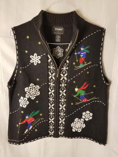 Women's Studio Joy Extra Large Skiing Pattern Vest