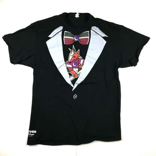 VTG Phoenix Coyotes Tuxedo T-Shirt Promo Item Early 2000s Black NHL Hockey Sz XL