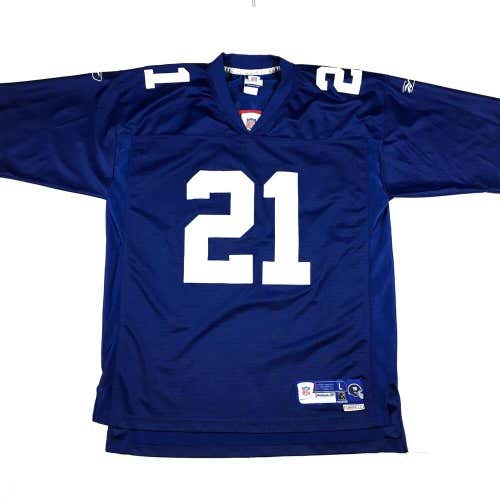 New York Giants Tiki Barber Football Jersey #21 Stitched Blue/White NFL Reebok