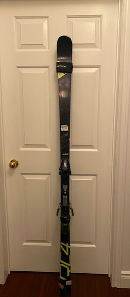Women's 2018 Fischer Racing RC4 World Cup GS Junior Skis With Bindings Max Din 13