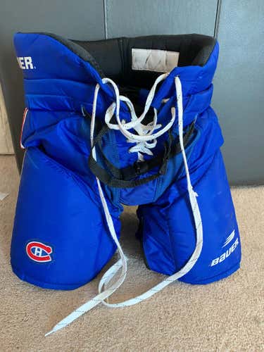 Blue Senior Large Bauer Hockey Pants Pro Stock