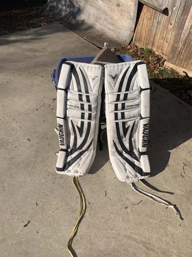 White Senior 34" Velocity V5 Goalie Leg Pads