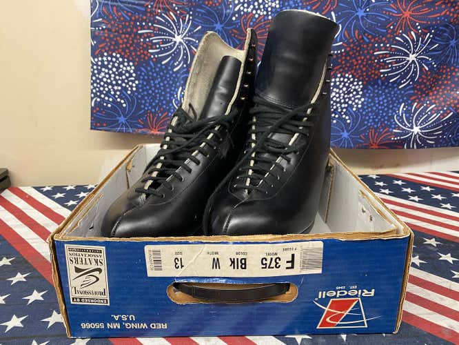 Black Riedell Size 13 W Figure Skates-140880