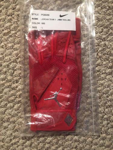 Red New Large Air Jordan Batting Gloves Size Large