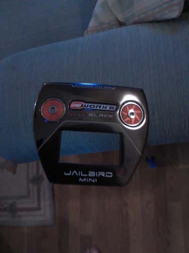 Men's Odyssey Right Handed Mallet O-works black jailbird mini Putter 34"