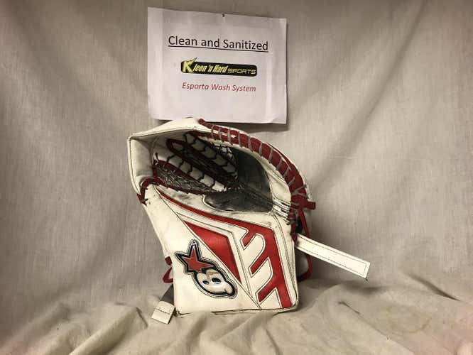 Used Brian's G-Netik Pro Right Sz Sr Red/White Goalie Catcher