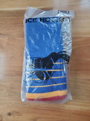 Blue New Senior Socks in retro St Louis Blues colors