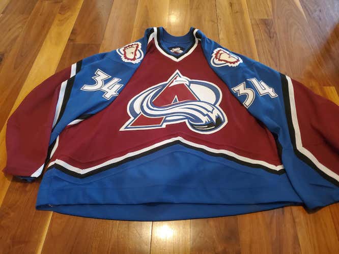 Colorado Avalanche Tom Lawson Size 58 Koho Jersey Pro Stock Goalie jersey