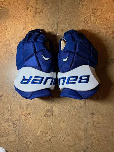 Blue Senior Bauer APX Pro 14" Pro Stock Gloves