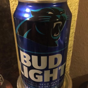 2018 CAROLINA PANTHER NFL KICKOFF BUD LIGHT BEER  CAN EMPTY