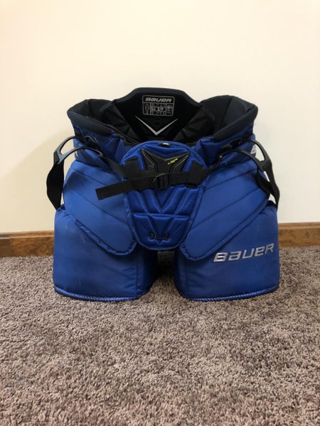 Blue Senior Small Bauer 1S Hockey Goalie Pants Pro Stock