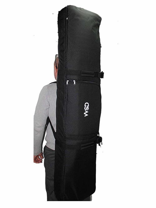 NEW Fully Padded Travel black Ski Snowboard Bag with Wheels Wheeled WSD UP TO  150cm