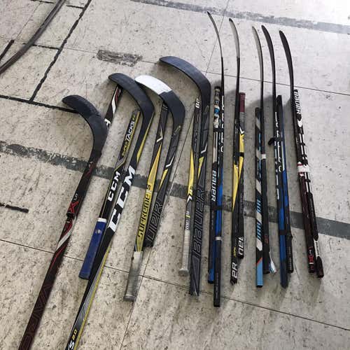 Broken Senior Right Handed Hockey Sticks