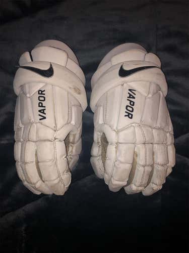 White  Player Nike Vapor 11" Lacrosse Gloves