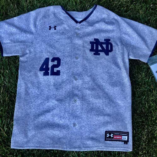 Notre Dame Fighting Irish (Large) Under Armour Baseball Jersey