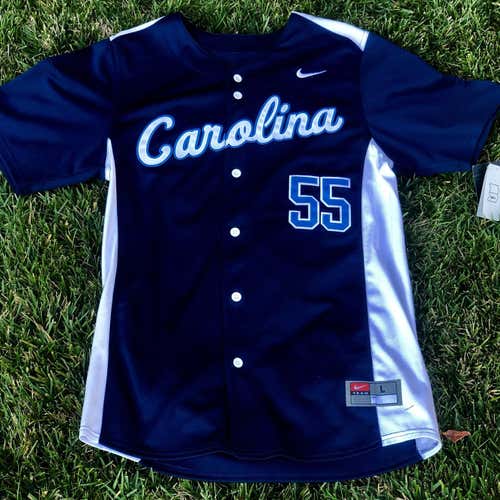 North Carolina Tar Heels (Large) Nike Mens Baseball Jersey NWT