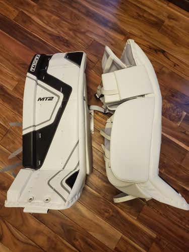 White TronX  MT2 Senior 32+1 Goalie Leg Pads