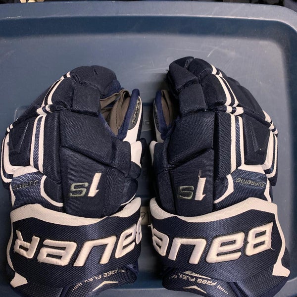 Blue Senior Bauer Supreme 1S 14" Gloves