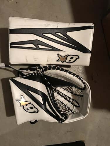 Brian’s G-Netik 8.0 Senior goalie glove and blocker full right