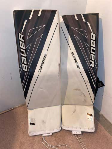 White  36" Bauer Supreme 1s OD1N Goalie Leg Pads
