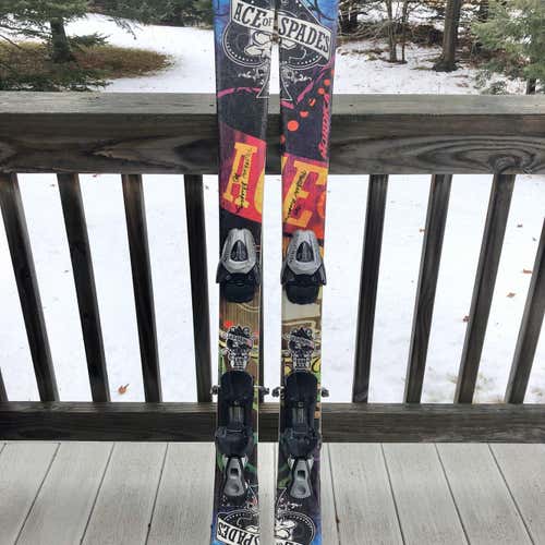 128cm Ace of Spades Junior Park Skis with Bindings