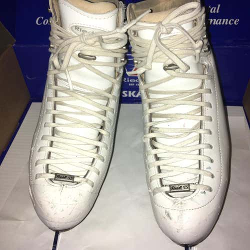 White  Riedell Size 1 Figure Skates