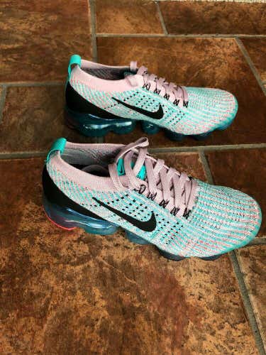 Women’s Nike Air Vapormax Flyknit 3 “South Beach” Size-8 Blue Black AJ6910 500