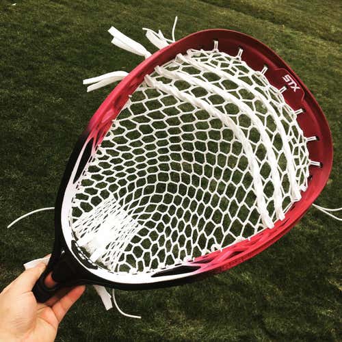 STX Eclipse 2 w/ 12D Hero Semi-Soft Mesh - Maroon & Black Dyed Goalie Head