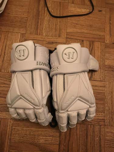 White New Warrior Evo Pro Lacrosse Gloves 13"