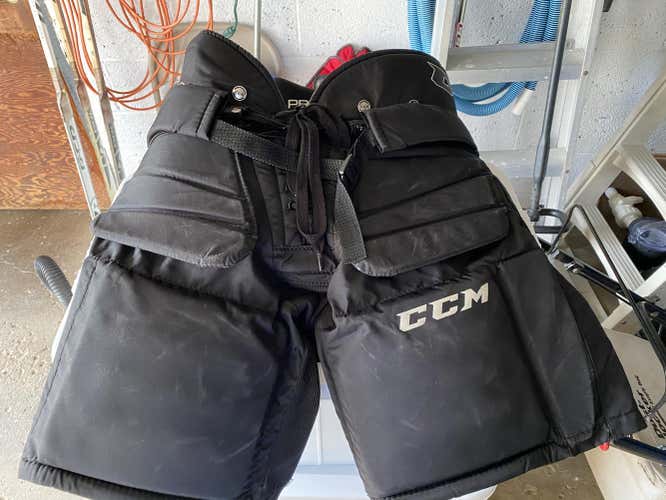 Black Intermediate Medium CCM Premier Pro Hockey Goalie Pants