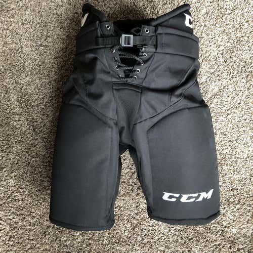 Black Senior Medium CCM Pro Stock Hockey Pants