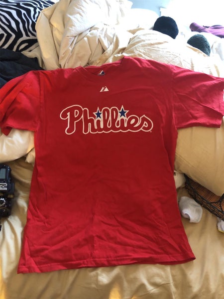 Philadelphia Phillies MLB Florida Spring Training Red Men's Medium Majestic  Shirt