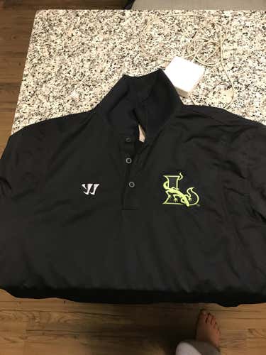 NY Lizards Black Adult Men's Extra Large Warrior Polo