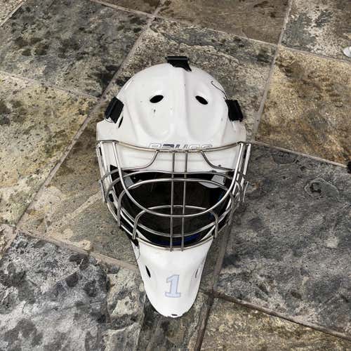 White Senior Bauer NME 8  Goalie Mask