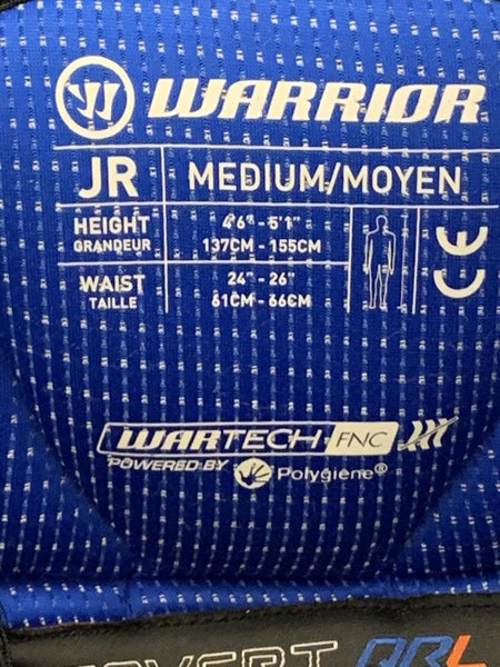 Black Junior Medium Warrior Hockey Pants Pro Stock