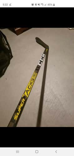 New Senior CCM Left Handed Super Tacks AS2 Pro Hockey Stick Toe