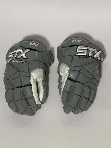 New STX Surgeon 500 Lacrosse Gloves 13" - Gray