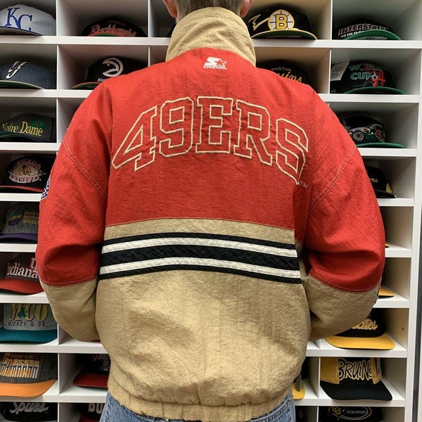 Vintage 90s San Francisco 49ers Starter Jacket Adult M Red Gold Puffer NFL