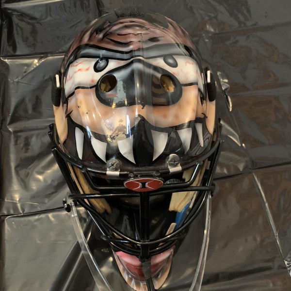 Senior Goalie Mask - Not Sure Of Make. Custom Airbrush Paint.