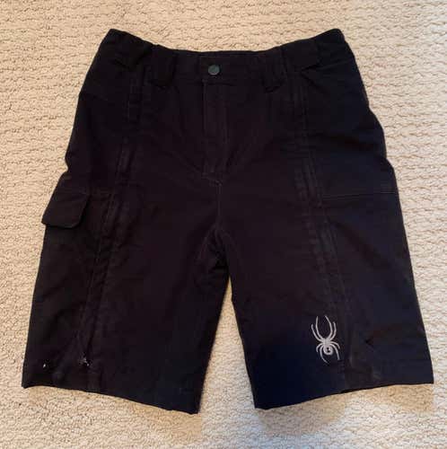 Kid's Insulated Black Size 12 Full Zip-Off Spyder Shorts in Decent Condition