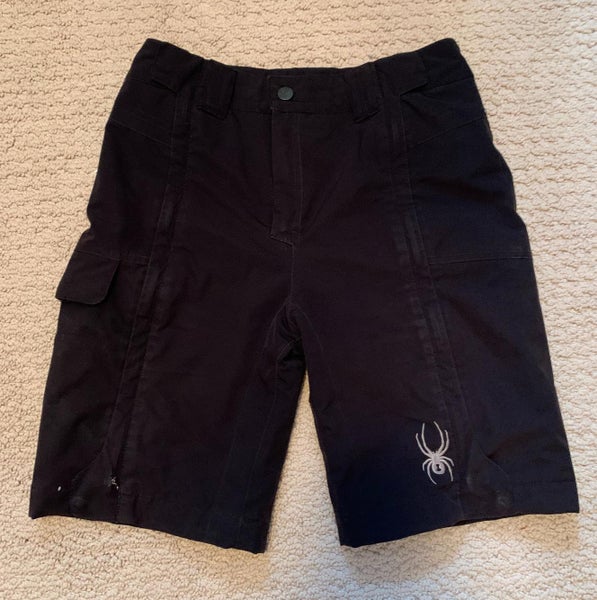 Kid's Insulated Black Size 12 Full Zip-Off Spyder Shorts in Decent Condition