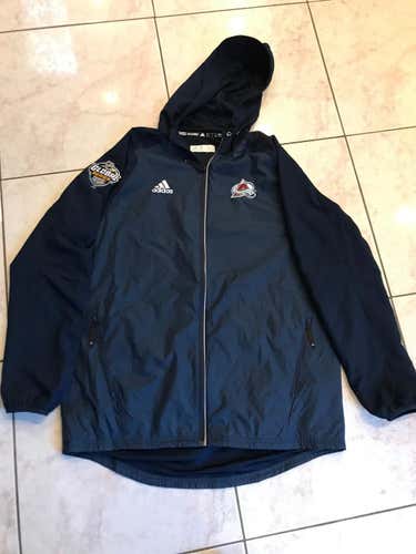 New ADIDAS Colorado Avalanche Full Zip Jacket Team Issued GLOBAL SERIES SIZE LARGE