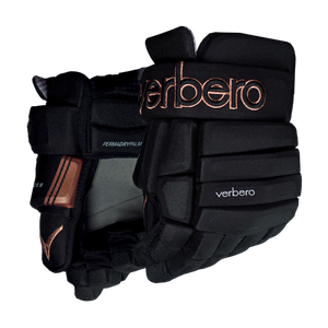 Verbero Cypress 4-Roll Jr Black Copper Hockey Gloves Size 10" *No Trades*