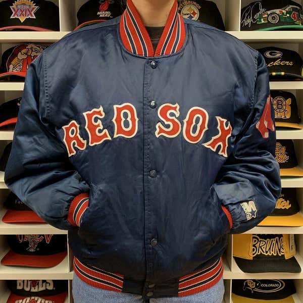 90s STARTER/RED SOX スタジャン　made in USA BOSTON RED SOX VINTAGE 90s STARTER MLB BASEBALL SATIN JACKET