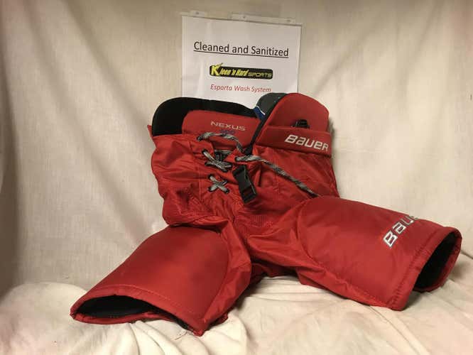 Red Junior Large Bauer Nexus 600 Hockey Pants