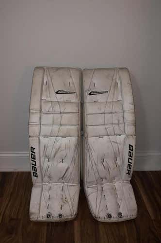 **SALE** White Intermediate 32"+1 Bauer Reactor 7000  Goalie Leg Pads